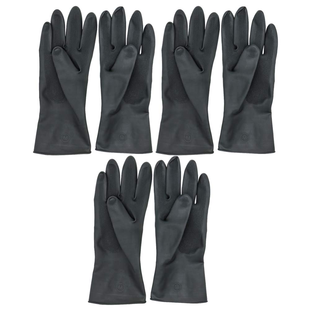 Uonlytech Salon Hair Dye Gloves - 3 Pairs Reusable Black Hair Coloring Gloves for Men & Women | Professional & Home Hair Styling Accessories | Perfect for DIY Hair Dye, Salon Treatments & Shampoo Application