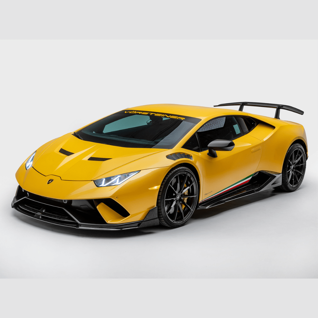 Lamborghini Huracan Performante Vicenza Edition Carbon Matrix Aero Front Fenders with Integrated Vents & Splash Guards - High-Performance Upgrade for Track & Street Racing