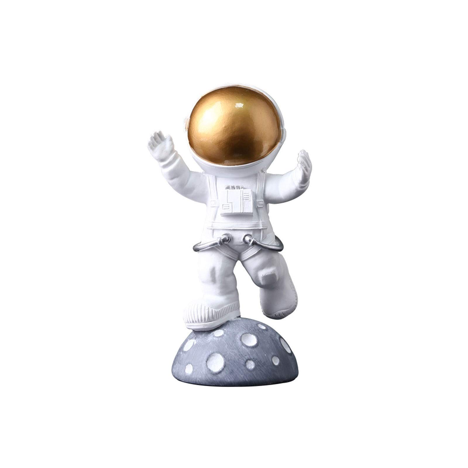SHIJIE1701AA Astronaut Statue Sculpture - Resin Desktop Decor, Home Office Decoration, Unique Gift for Space Enthusiasts | Perfect for Bookshelf, Work Desk, and Living Room Display