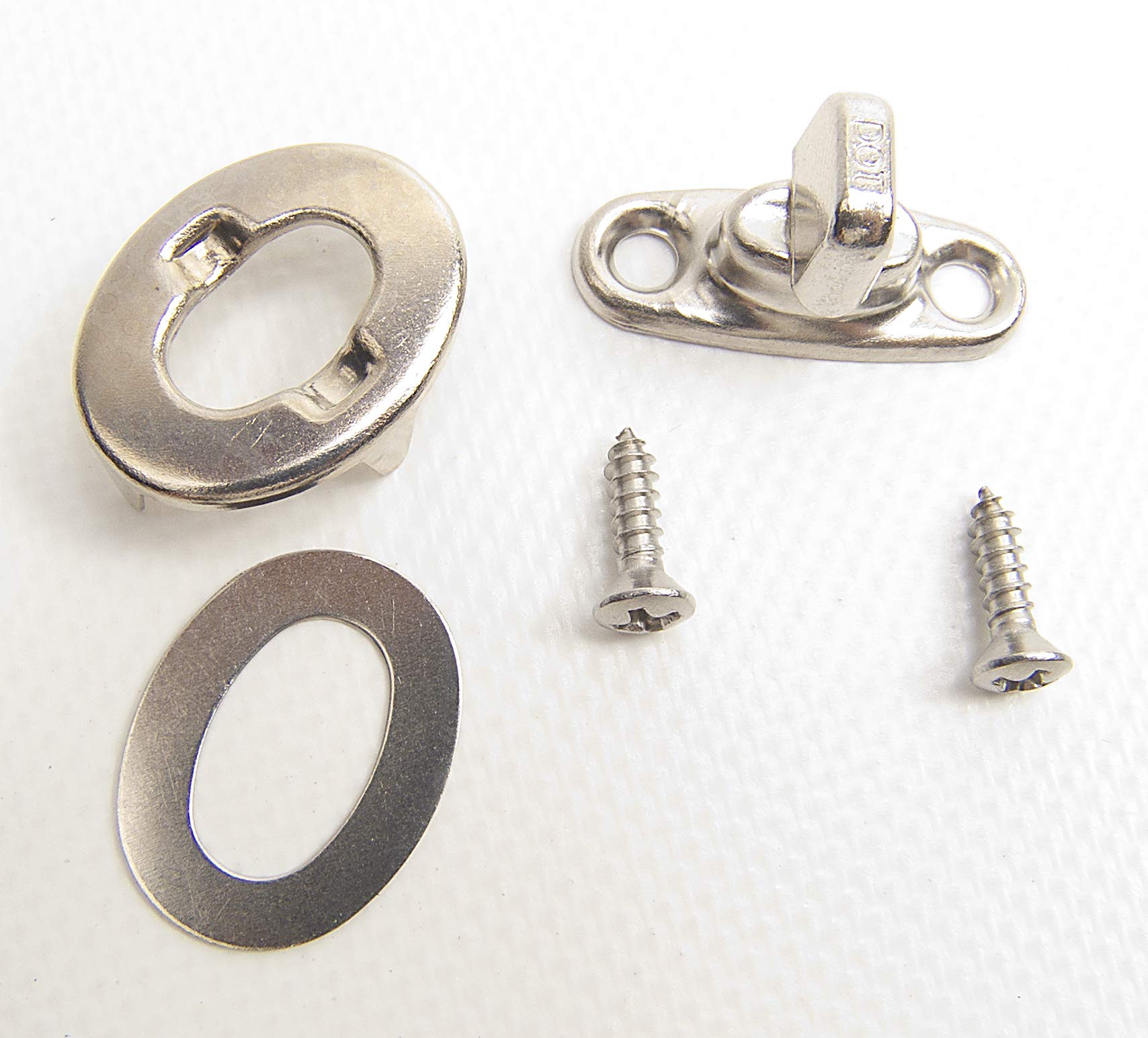100pcs Stainless Steel Turn Buttons, Eyelets, Clinch Plates & Mounting Screws Kit - Durable Fasteners for Leathercraft, DIY Projects & Industrial Applications