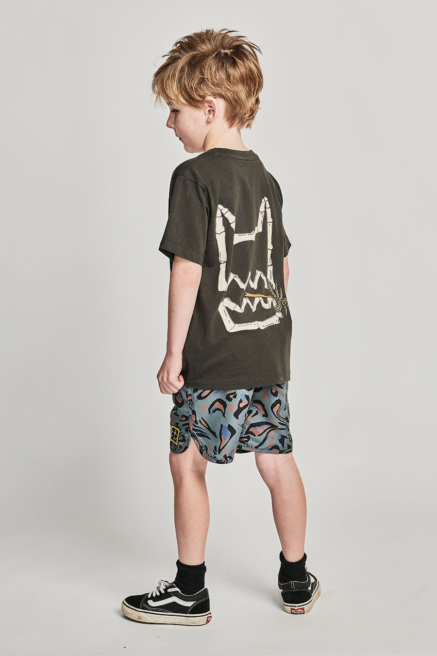 Boys' Monster Kids Graphic T-Shirt - Soft Black Cotton Tee for Casual Wear & Everyday Outfits