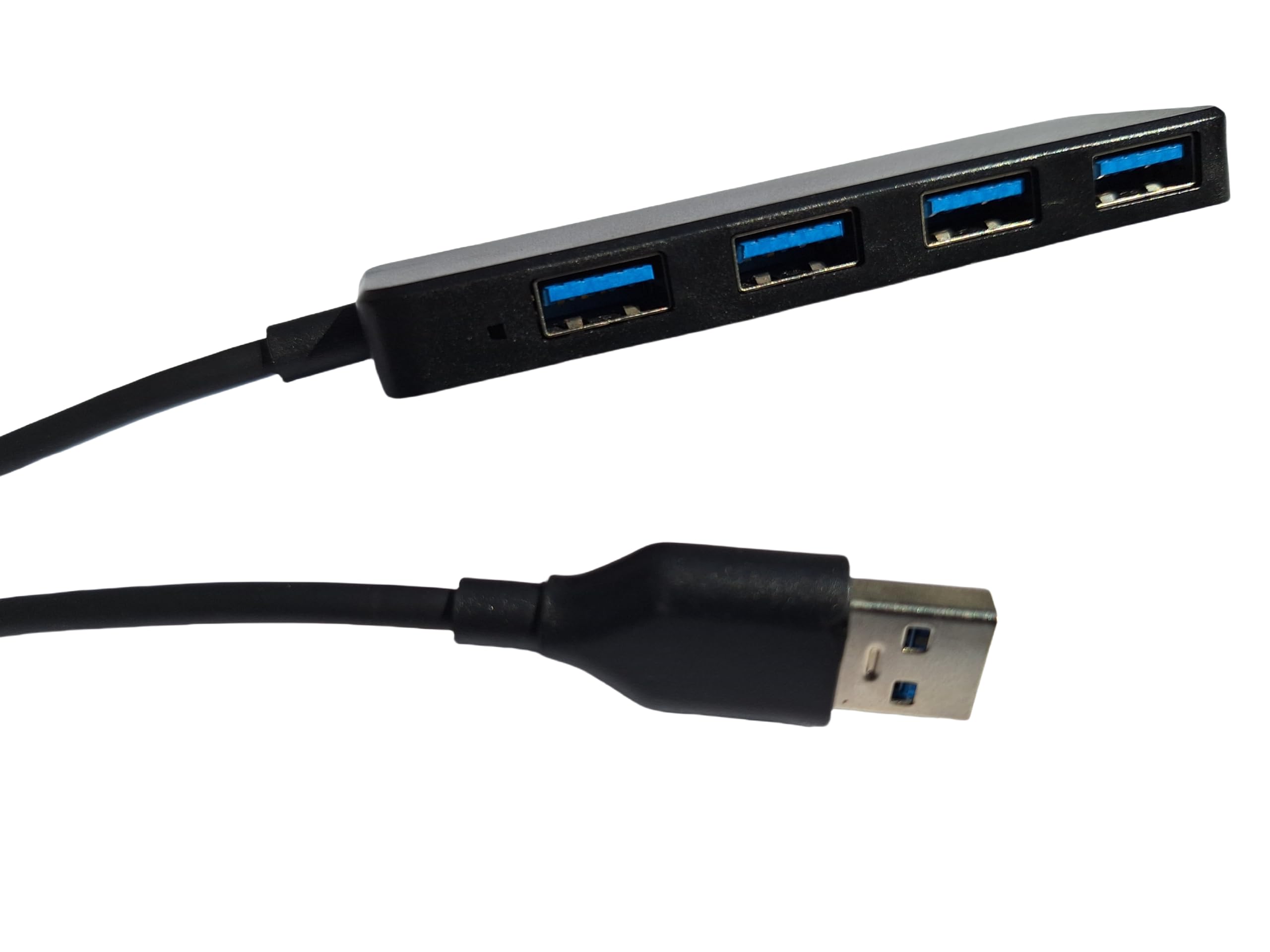 4-Port USB 3.0 Hub - Ultra Slim Portable USB Splitter Adapter with 5Gbps High-Speed Data Transfer for Laptop, MacBook, Mouse, Keyboard - Perfect for Home Office, Gaming & Travel (60cm Cable)