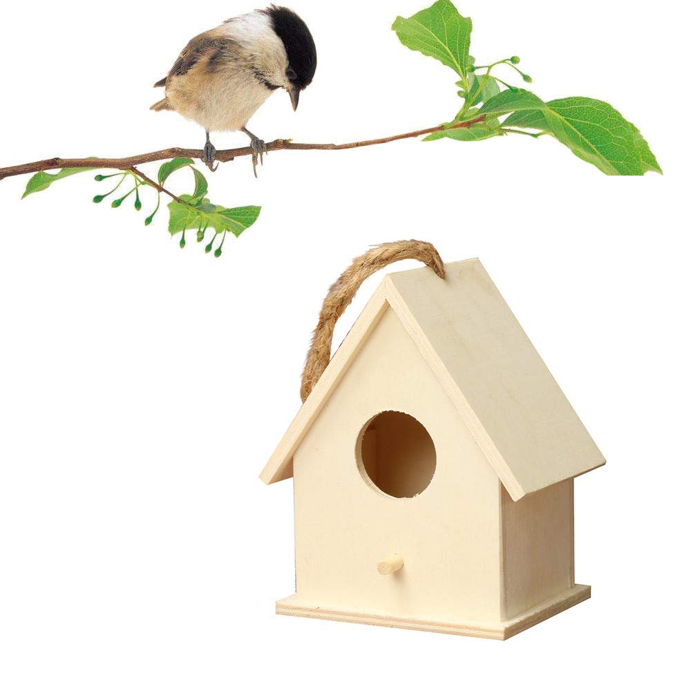 **Barclay Wooden Bird House - Outdoor Hanging Birdhouse for Garden & Patio - Decorative Nest Box for Wrens, Swallows, Sparrows, Hummingbirds & Finches - Perfect for Backyard, Balcony & Nature Lovers**
