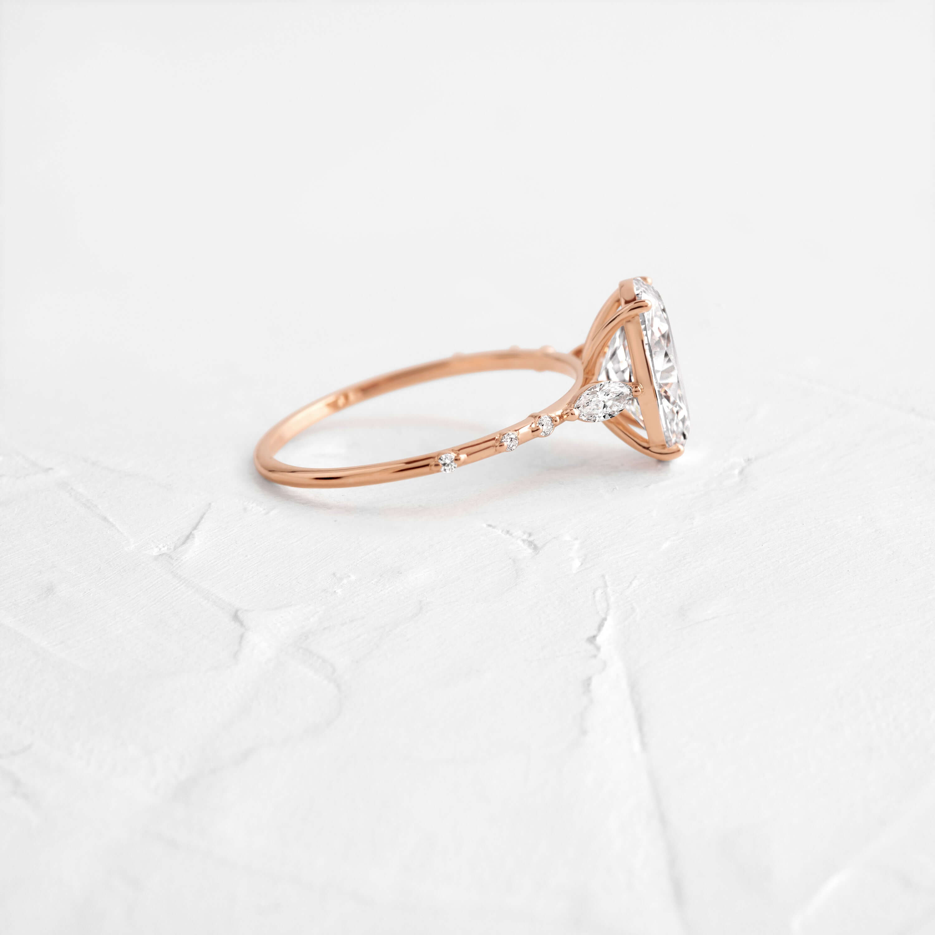 Oval Cut Chorus Ring - Elegant and Unique Jewelry for Women, Perfect for Weddings, Parties, and Special Occasions