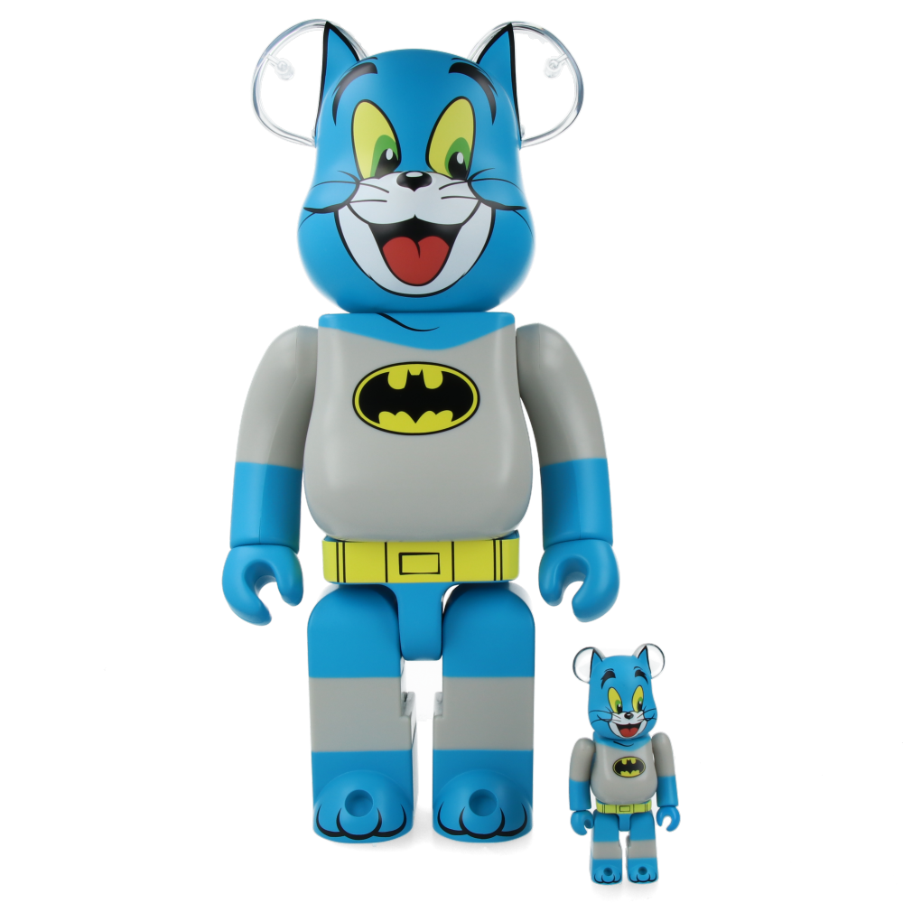 400% + 100% Bearbrick Tom as Batman and Jerry as The Joker Collectible Figures - Limited Edition Designer Vinyl Art Toys for Home Decoration, Office Display, and Gift Giving