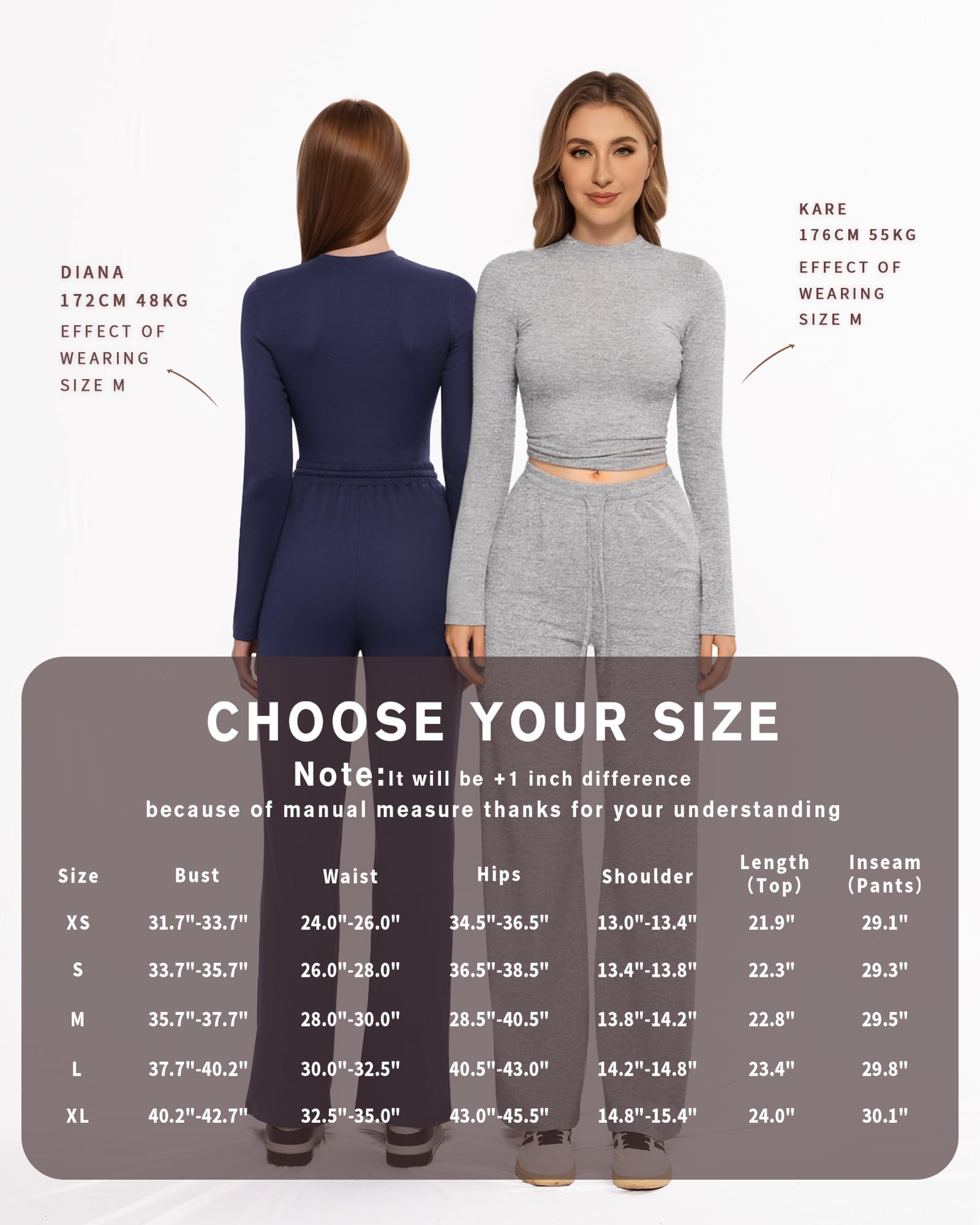 MANGOPOP Women's 2 Piece Lounge Sets - Soft Tracksuit Outfits for Fall & Winter | Cozy Sweatshirt & Jogger Pants Set | Perfect for Home, Yoga, Travel & Casual Wear