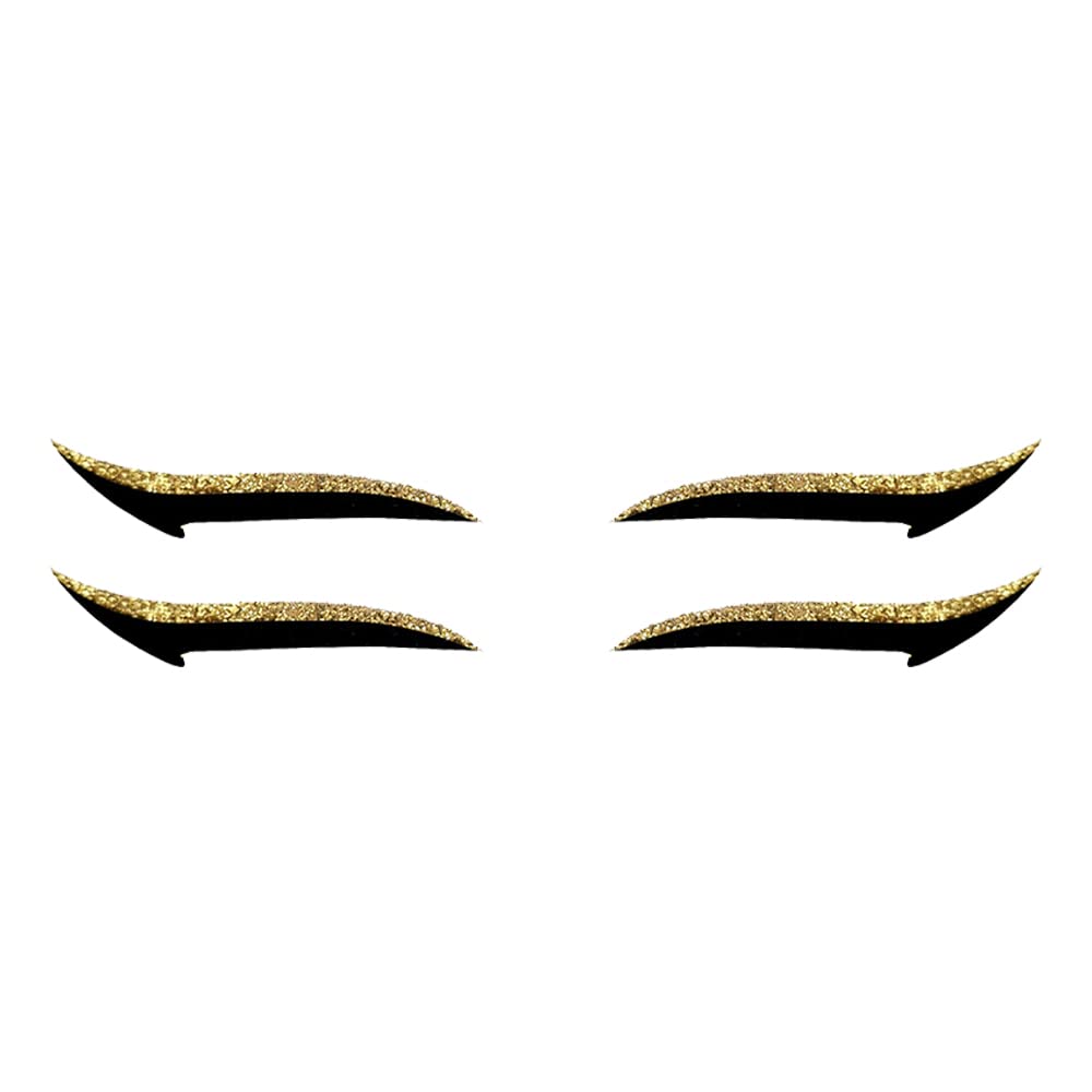 Comet Busters Glitter Gold Eyeliner Stickers (EYE032) - Waterproof Self-Adhesive Eye Makeup Stickers for Parties, Halloween, Cosplay & Special Occasions