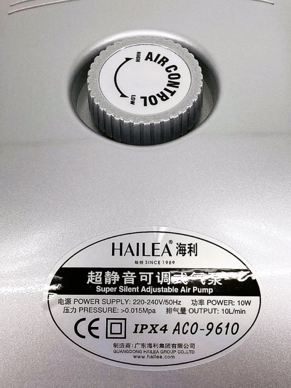 HAILEA ACO9610 4-Outlet Air Pump for Aquariums, Fish Tanks, Hydroponics & Pond Aeration – High Performance Oxygen Pump