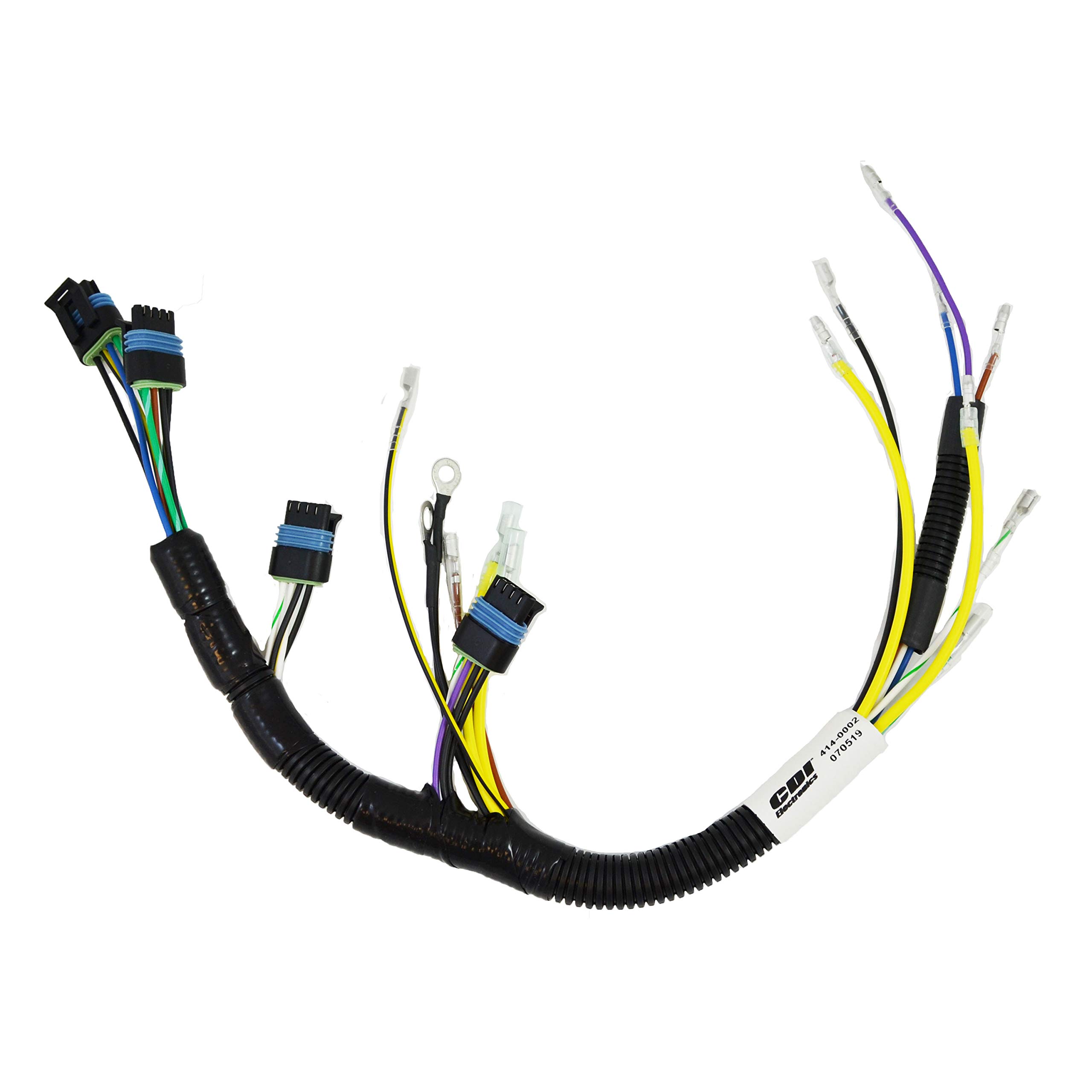 CDI Electronics 414-0002 Wiring Harness Compatible with Mercury & Mariner 4 Cylinder Outboard Engines - Perfect for Marine Boat Motor Repairs & Maintenance