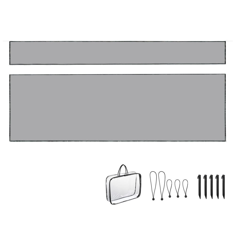TheLAShop RV Awning Shade Screen with Zipper - 19' Wide x 8' High Trailer Mosquito Net for Camping & Outdoor Protection | Durable Mesh for RVs, Trailers, and Motorhomes