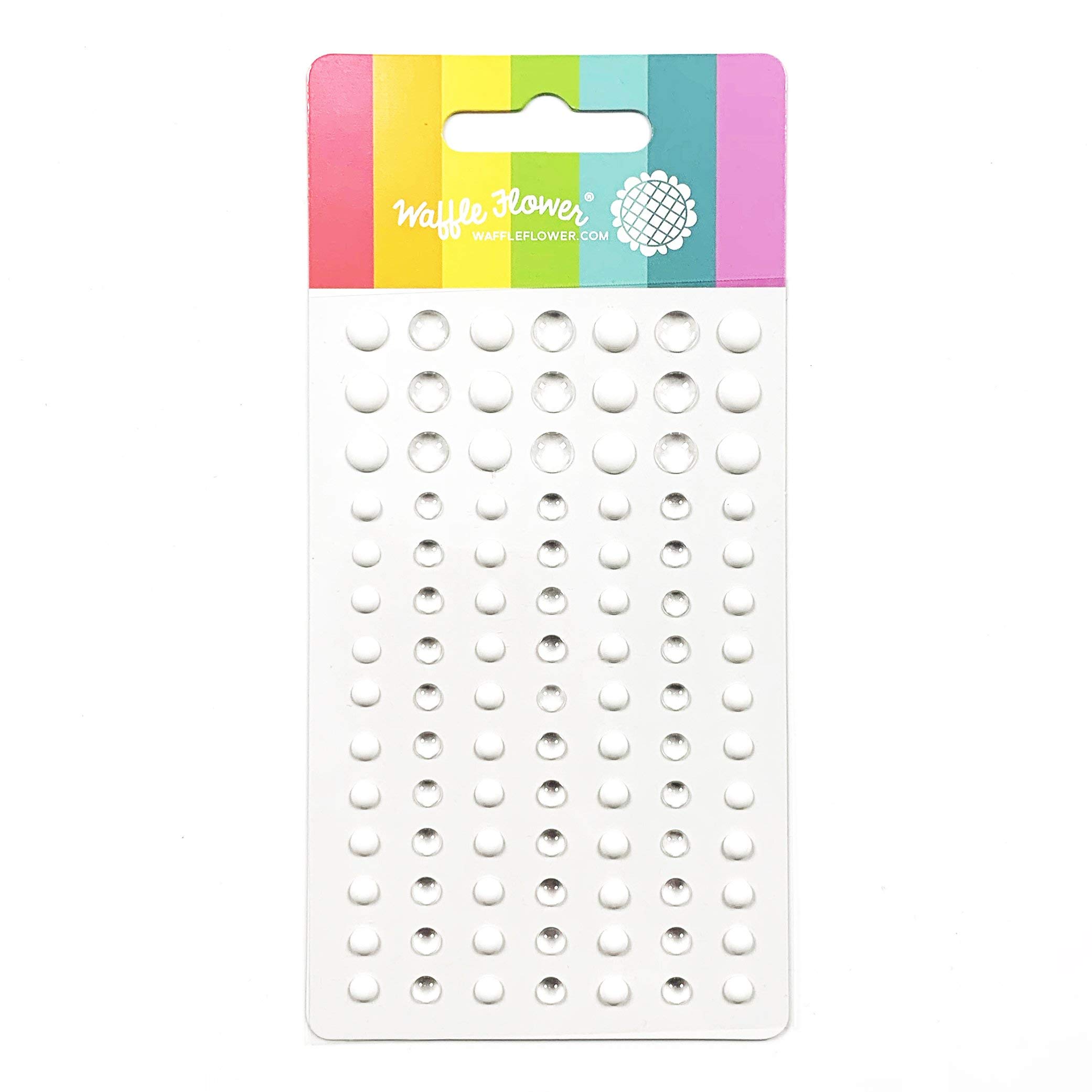 Waffle Flower Enamel Dots - Clean & Clear Scrapbooking Embellishments for Card Making, DIY Crafts, and Journaling