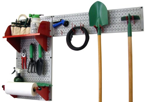 Gray Pegboard Red Accessories