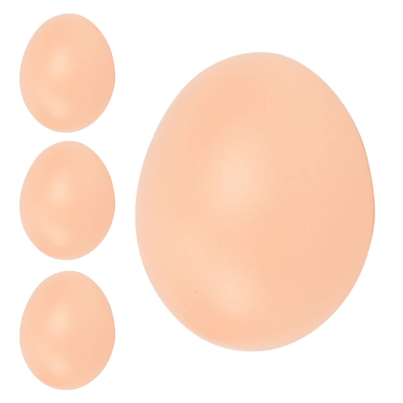 4Pcs Realistic Plastic Fake Eggs - Smooth Surface Easter Eggs for Kids Play Kitchen, DIY House Decor & Children's Educational Toy - Perfect for Easter Decorations, Pretend Play & Party Favors