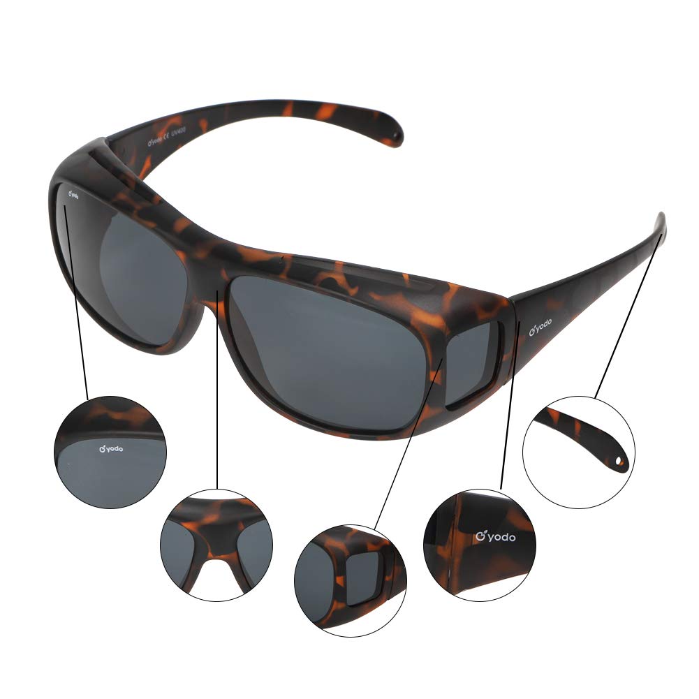 Yodo Fit Over Glasses Sunglasses - Polarized UV Protection for Men & Women - Perfect for Driving, Fishing, and Outdoor Activities
