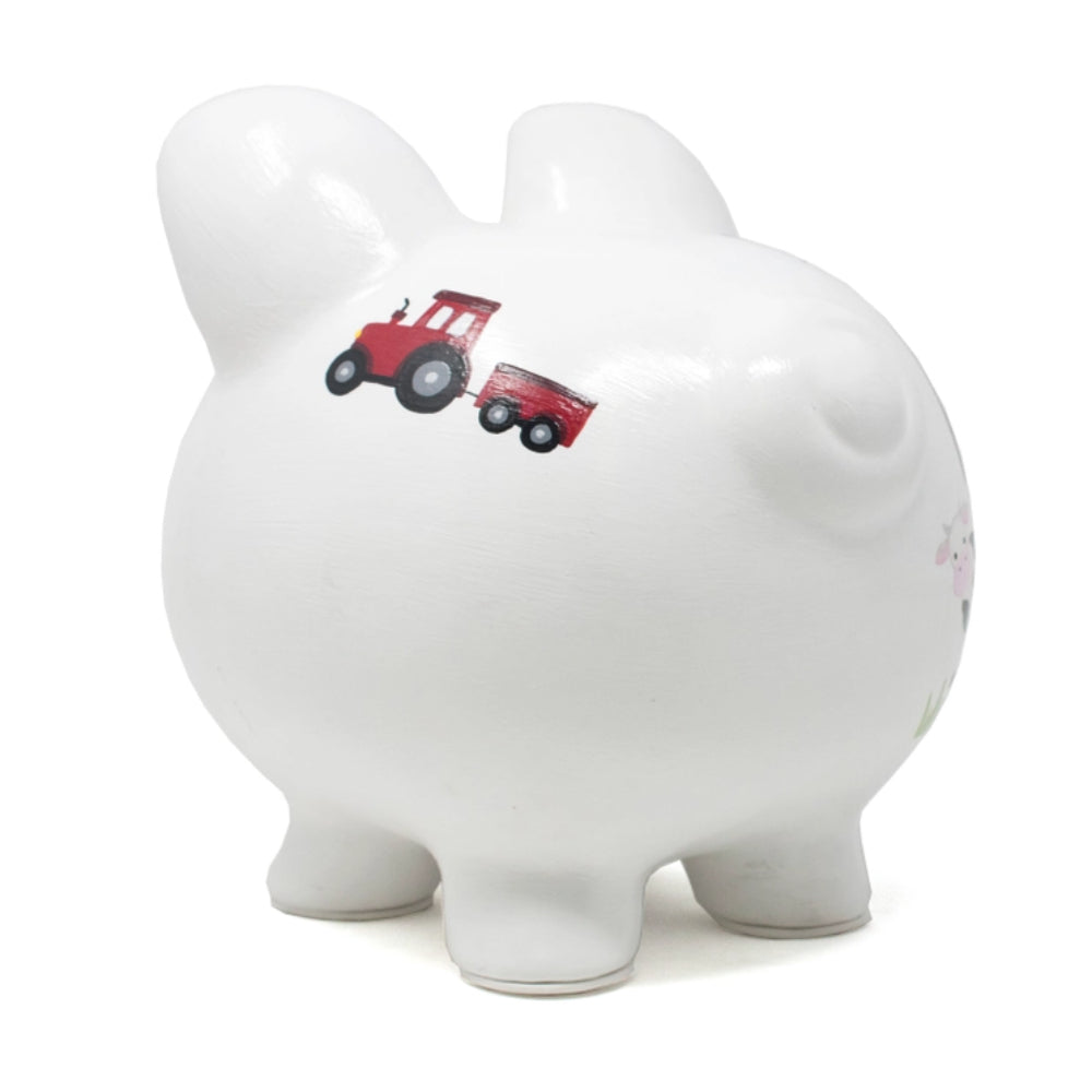 Child To Cherish Barnyard Piggy Bank - Cute Piggy Bank for Kids Savings, Money Bank for Boys & Girls - Perfect for Birthday Gifts, Piggy Bank for Kids Room Decor & Financial Education