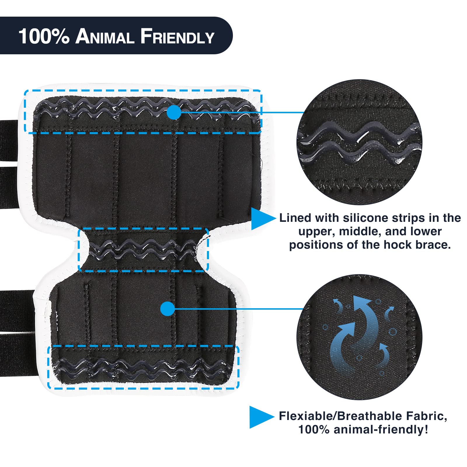 Dog Leg Braces for Back Leg Support - Adjustable Hock Joint Brace with 3 Metal Springs for Dogs with Fractures, Sprains & Arthritis (X-Large) - Ideal for Post-Surgery Recovery, Mobility Aid & Injury Prevention