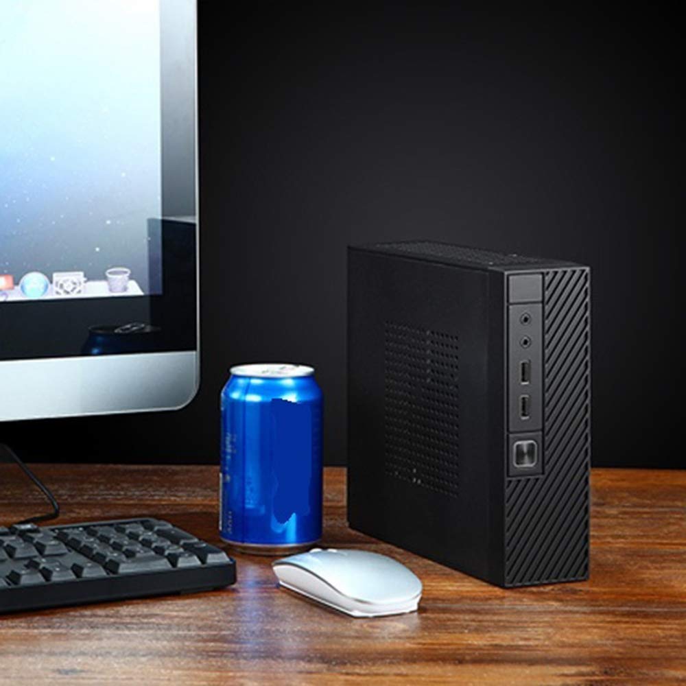 LAUGHERER ITX Computer Case M06 - Mini Desktop PC Case for HTPC, Industrial Control & Small Form Factor Builds - Perfect for Home Theater, Office & Compact Gaming Setups