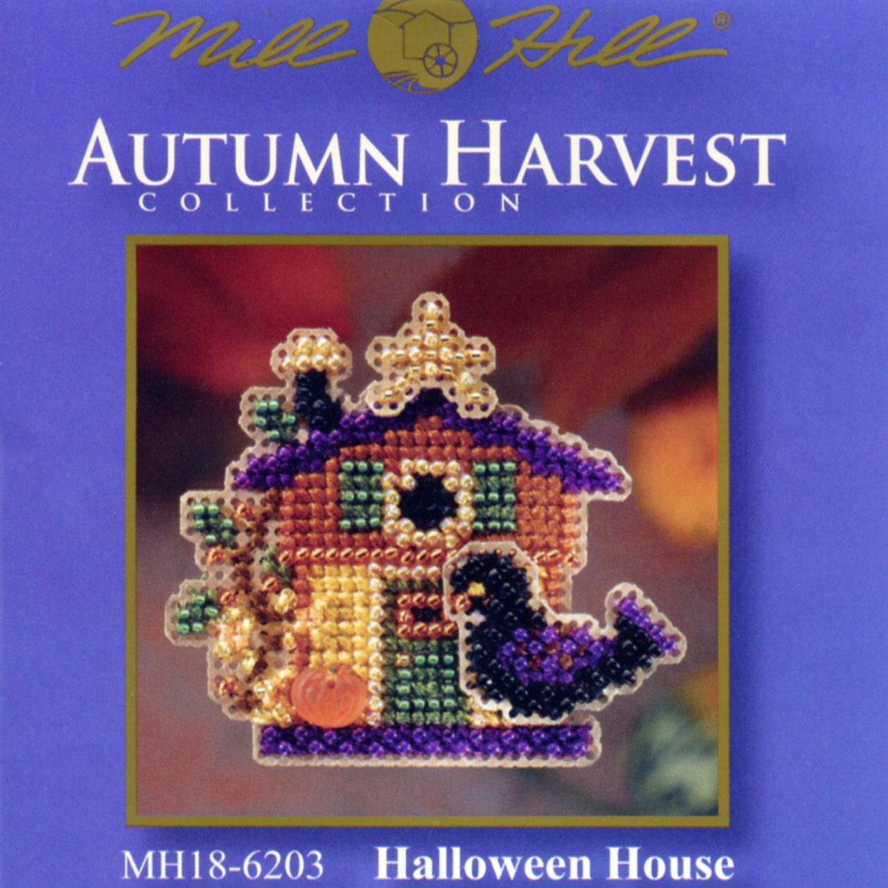 Halloween House Cross Stitch Kit with Pins - DIY Embroidery Kit for Home Decor, Gifts & Holiday Crafts - Perfect for Halloween Party Decorations & Seasonal DIY Projects