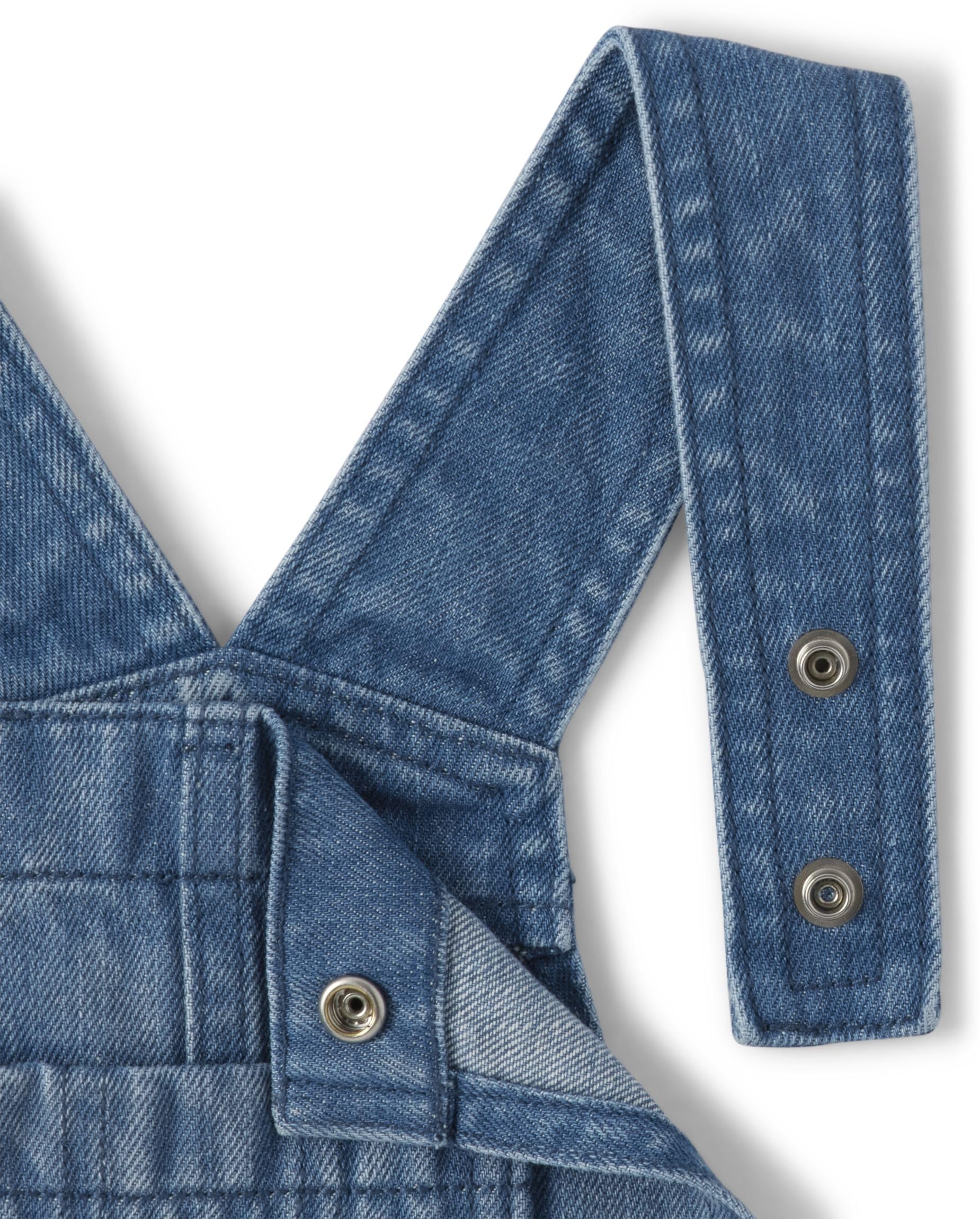 The Children's Place Girls Denim Shortall Overalls - Cute & Comfortable Toddler Jumper Romper for Playtime, Summer Outfits & Casual Wear