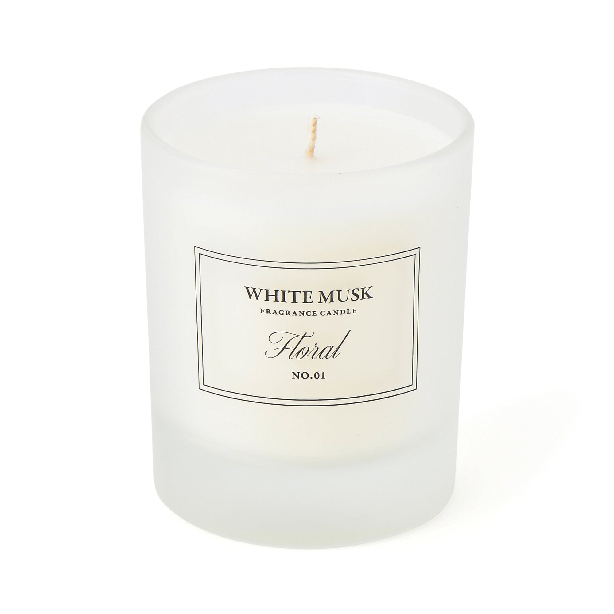 Classic White Musk Floral Scented Candle - Home Decor, Romantic Ambiance, Relaxation Gift for Women & Men