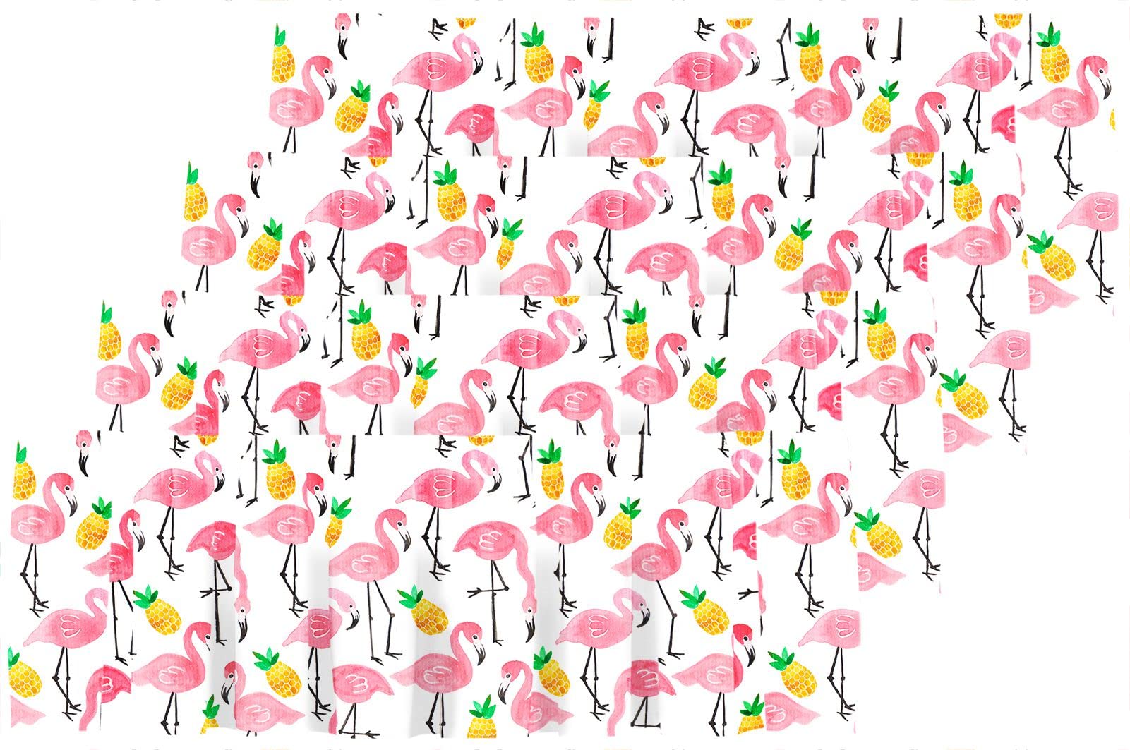 Pink Flamingo Pineapple Window Valance - 52