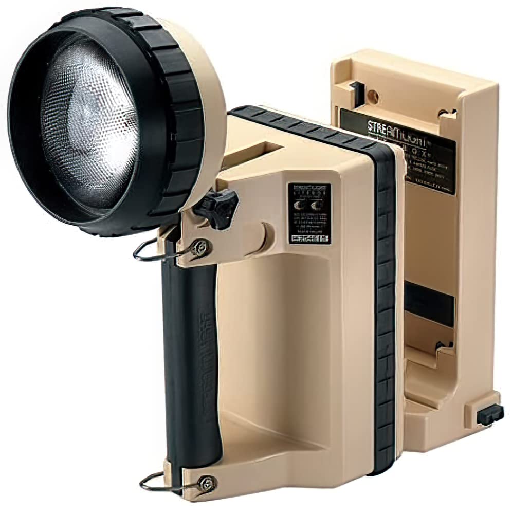 Streamlight 45133 LiteBox Emergency Power Failure LED Floodlight - 120V AC/DC Backup Lighting for Basements, Garages & Worksites - Beige Safety Light for Outages & Construction Areas