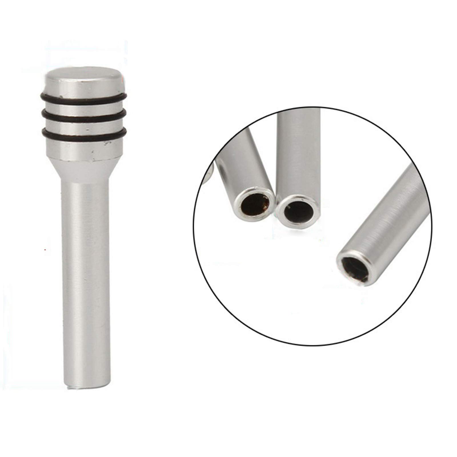 SNOMYRS 2Pcs Aluminum Alloy Car Door Lock Knobs - Universal Interior Door Pin Lock Covers for Car, SUV, Truck (Silvery) - Prevent Dust & Theft, Easy Installation for Vehicle Security