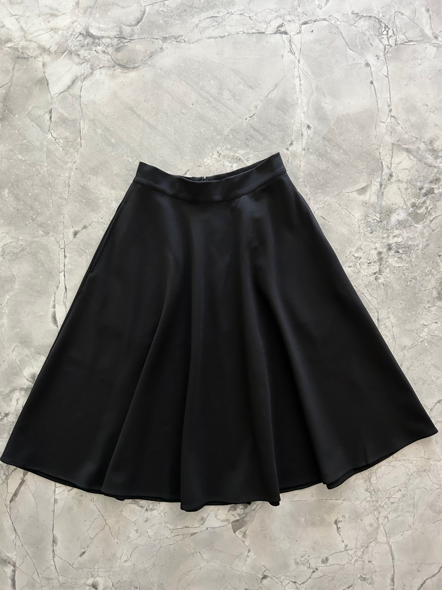 Charlotte Nova Black Skirt for Women - Elegant Midi Skirt for Office, Party & Casual Wear | Flowy A-Line Skirt with Side Slit | Perfect for Work, Date Night & Special Occasions