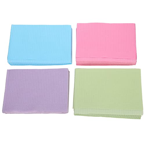 SUPVOX 40pcs Disposable Dental Bibs - Soft & Absorbent Dental Examination Bibs for Dentists, Hygienists & Patients | Ideal for Dental Checkups, Cleanings & Oral Procedures