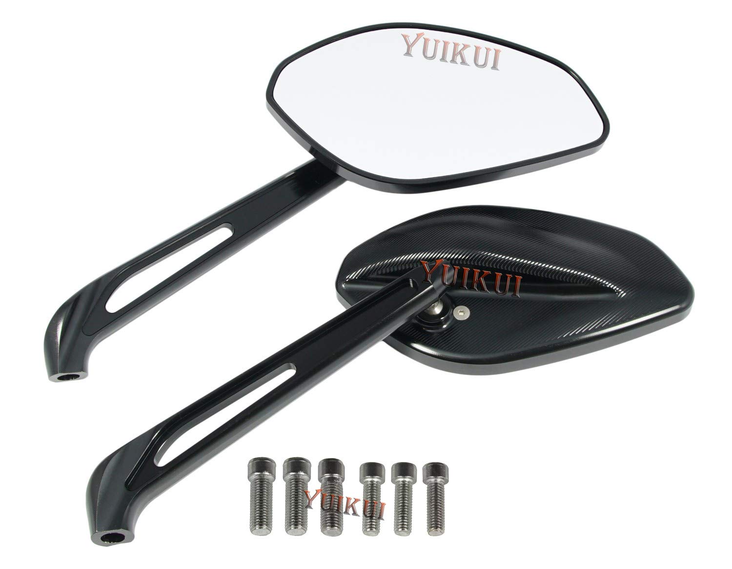 Universal CNC Aluminum Motorcycle Mirrors - M10 M8 Durable Rear View Mirrors for Ducati Monster, Hypermotard, Scrambler | High-Quality Bike Accessories for Street Riding & Off-Road Adventures