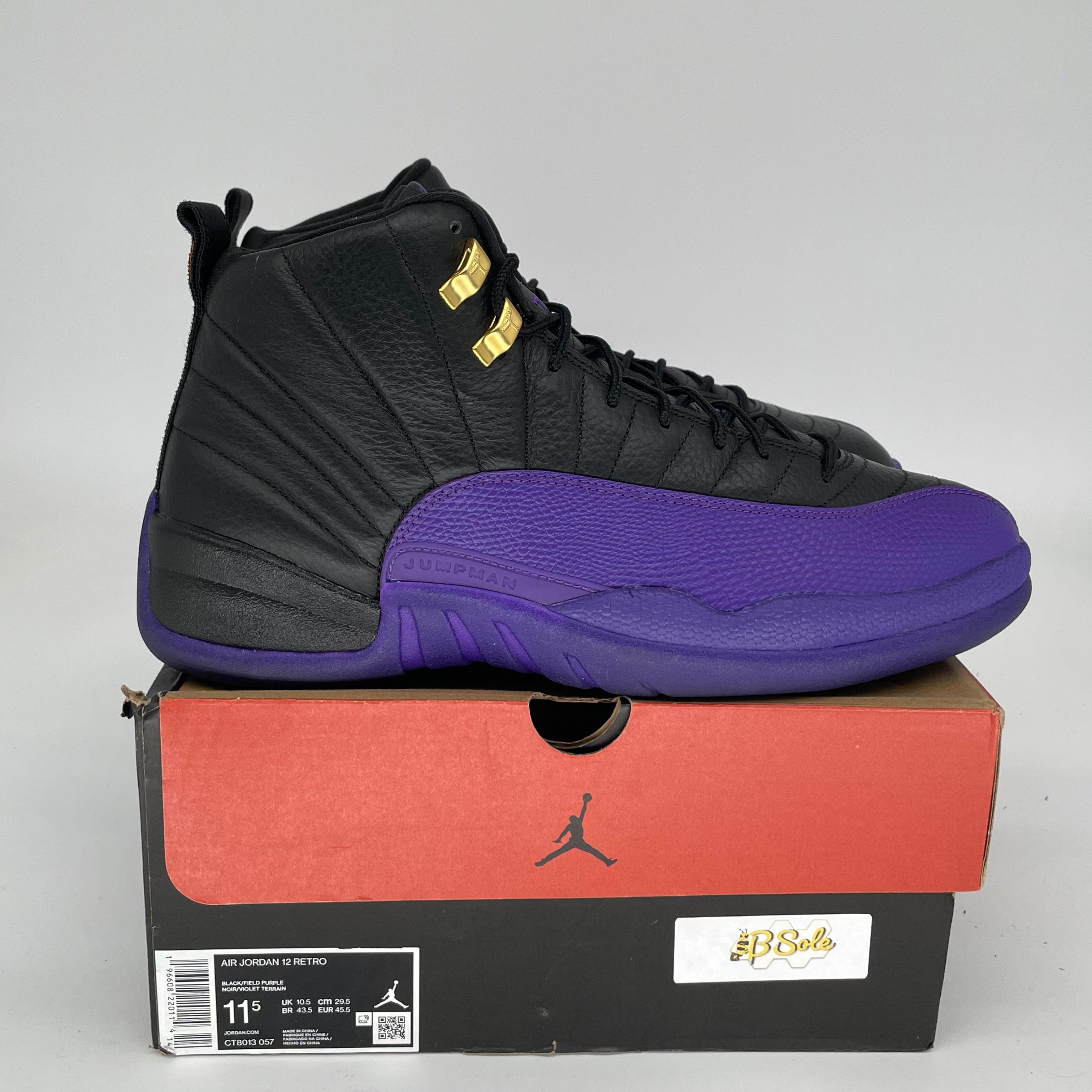 AIR JORDAN 12 FIELD PURPLE Men's Basketball Shoes Size 11.5 CT8013-057 - Perfect for Streetwear Fashion & Court Performance