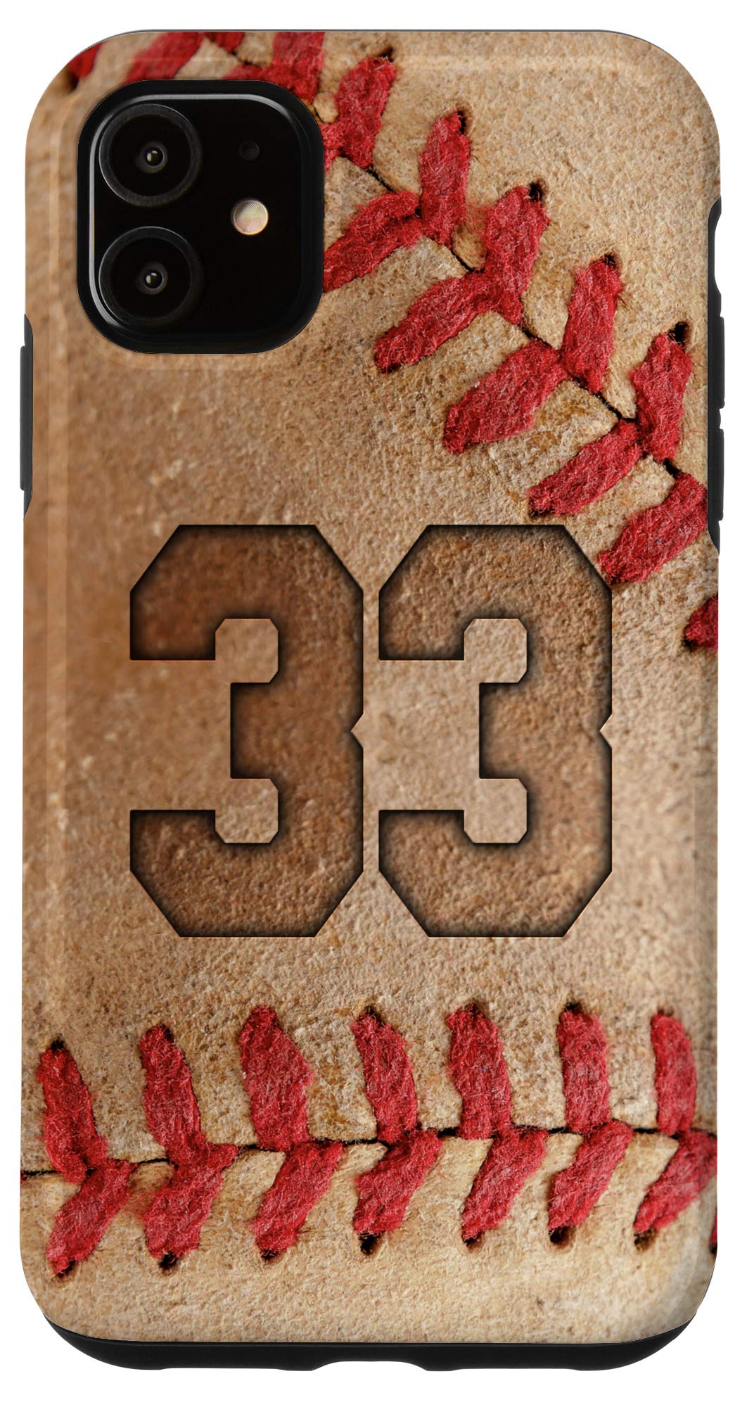 iPhone 11 Baseball Jersey Phone Case - #33 Baseball Fan Gift for Men & Women | Perfect for Baseball Games, Sports Events & iPhone Protection