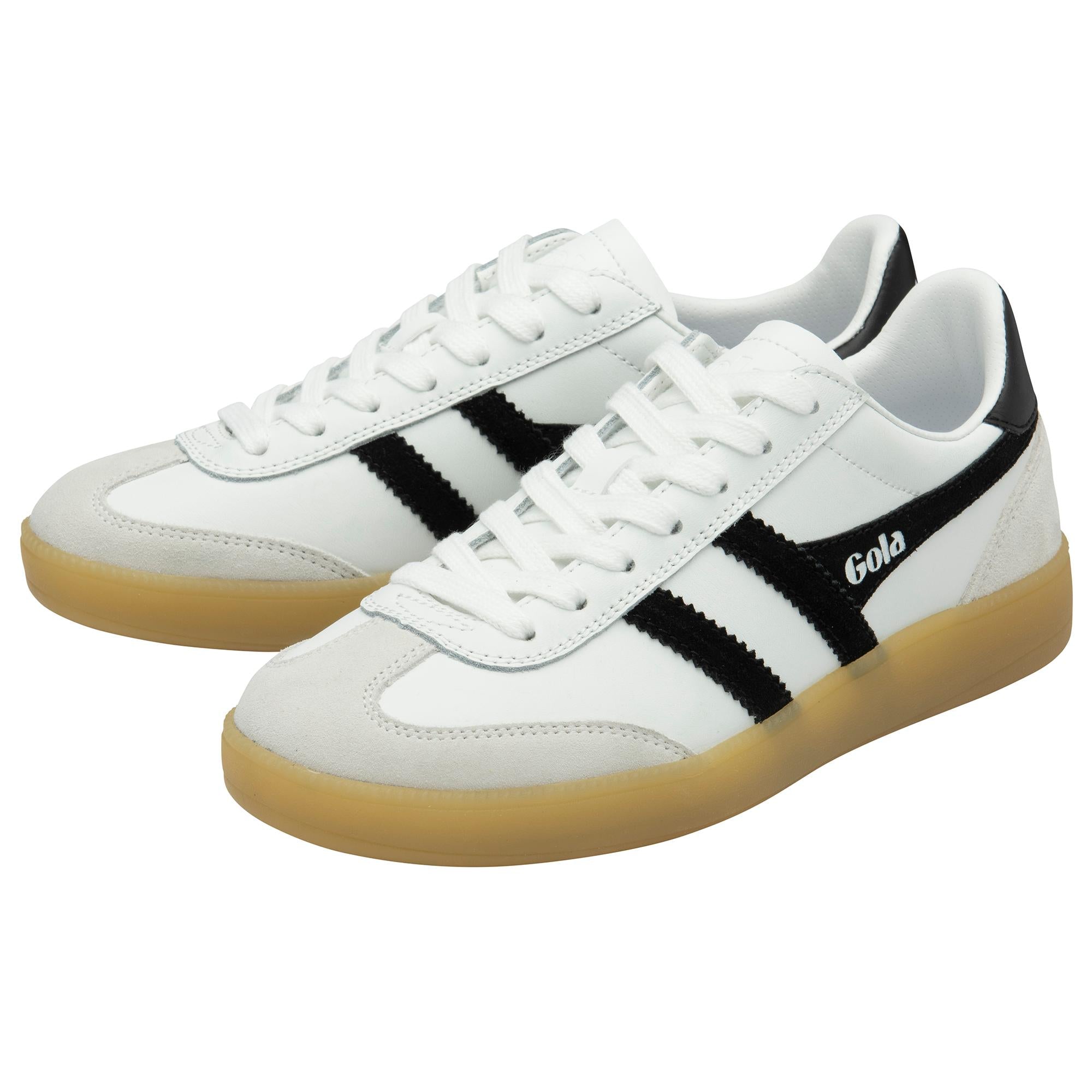 Gola Men's Viper Leather Sneakers - White Retro Running Shoes for Men | Vintage Style Casual Wear & Gym Training Shoes