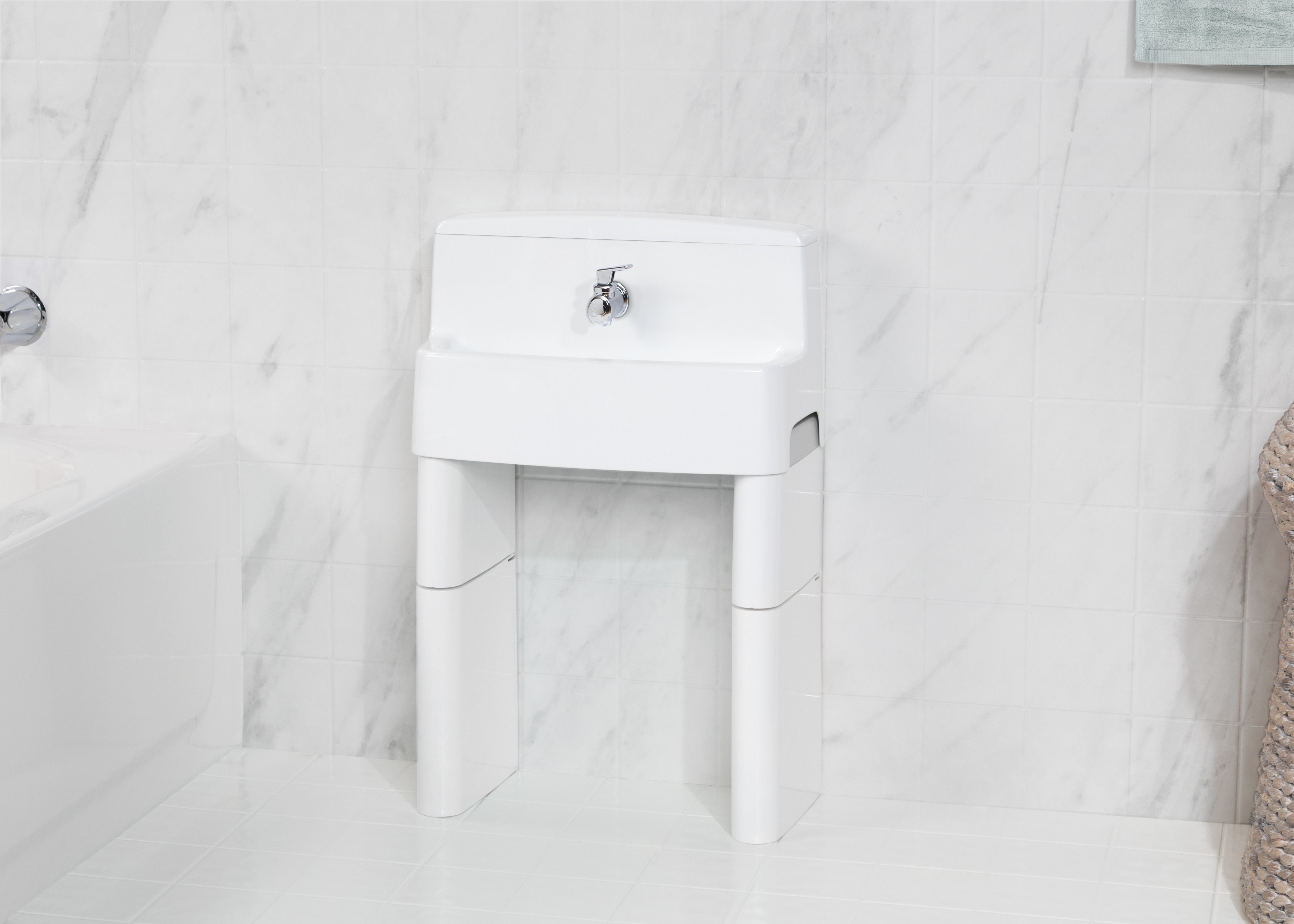 MySize 3-in-1 Convertible Sink, Step Stool & Bath Toy for Toddlers - Kids Bathroom Helper, Learning Tower & Play Sink for Toddler Independence & Fun