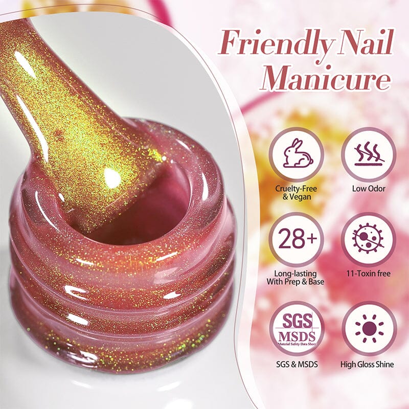 Yellow Cat Magnetic Gel Polish MY296 Passion Fruit 10ml - Long Lasting Nail Art for Manicure & Pedicure - Perfect for Salon, Home Use & Special Occasions