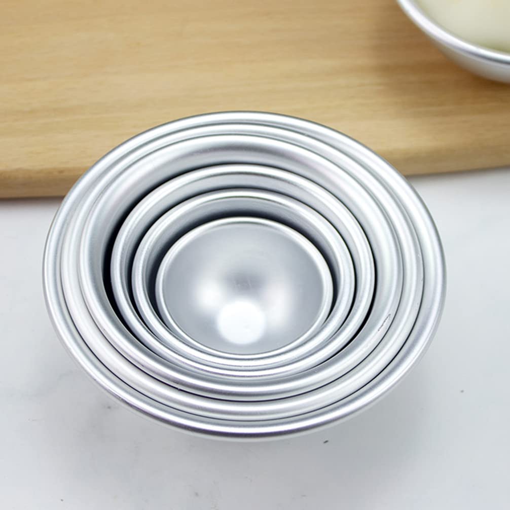 DOITOOL 6-Piece Aluminum Hemisphere Cake Pan Set - 10cm Half Ball Baking Mold for Cakes, Desserts, Puddings & Pastries | Perfect for Birthday Parties, Wedding Cakes & Baking Enthusiasts