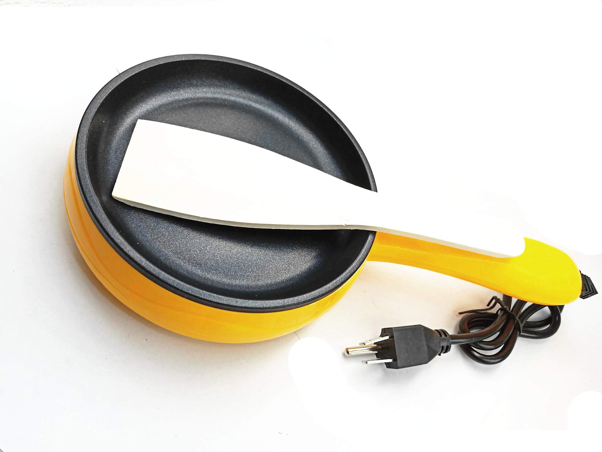 6-Inch Non-Stick Electric Skillet - Mini Frying Pan for Cooking Eggs, Pancakes & Grilled Cheese - Perfect for Dorms, Small Kitchens & Camping - Yellow
