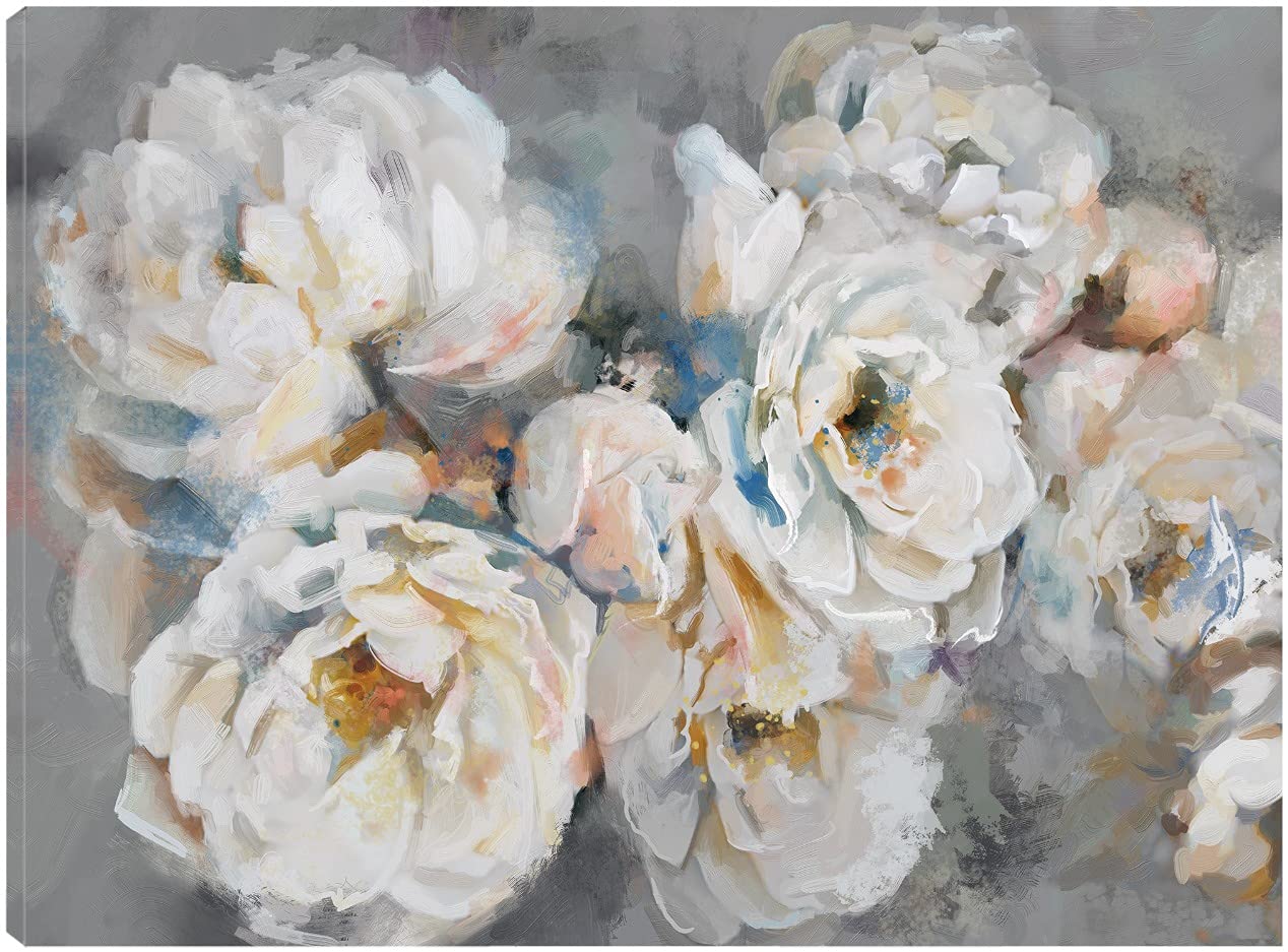 Petal Dance Fine Art Canvas Wall Decor - 56x42 Inch Hand-Painted Floral Painting for Living Room, Bedroom, Office - Ready to Hang Home & Office Wall Art - Perfect for Modern, Boho & Farmhouse Decor Styles