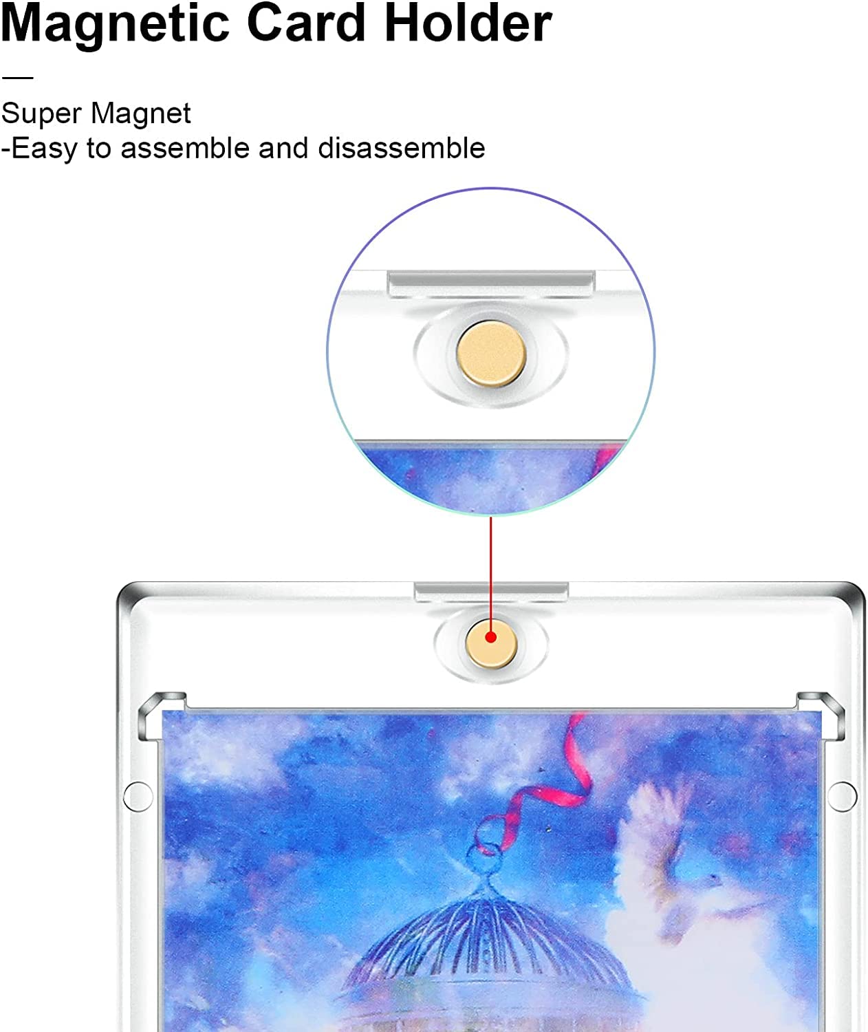 5-Pack 35pt UV Protection Magnetic Card Holder Sleeves - Premium Trading Card Protectors for Baseball, Pokemon & MTG Cards - Perfect for Collectors & Card Game Enthusiasts