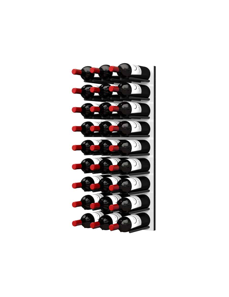 Fusion Wine Wall (Cork Forward) - White Acrylic 3-Foot Wine Bottle Holder & Display Rack for Home Bar, Kitchen, or Restaurant Decor