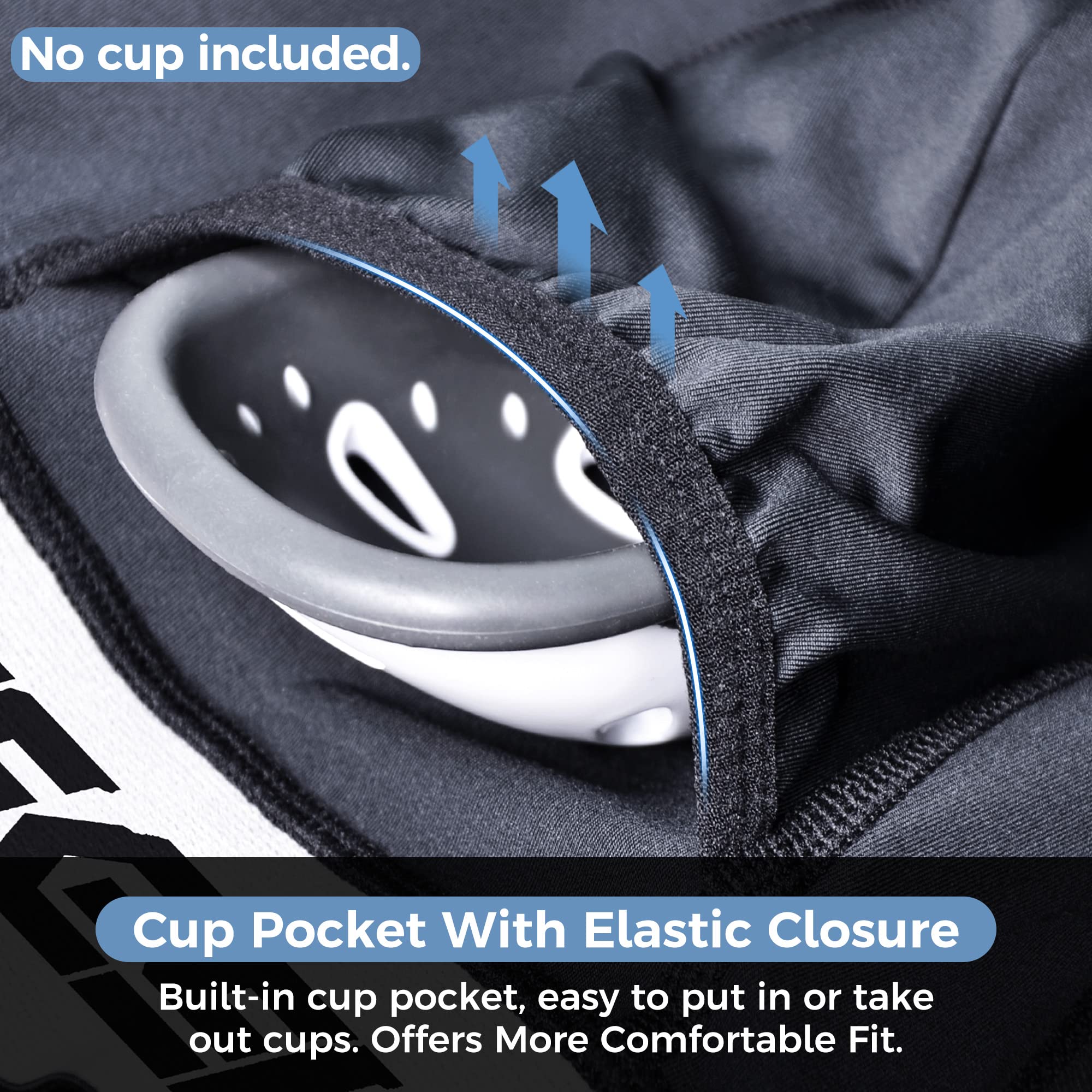 Youth Boys Baseball Compression Underwear with Cup Pocket (No Cup Included) - 2 Pack Protective Athletic Shorts for Baseball, Football & Sports Training