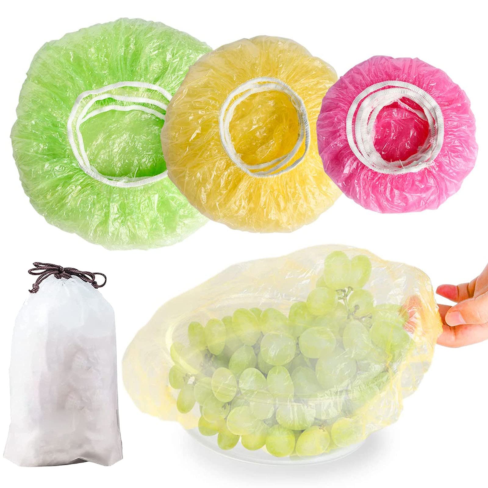 **Reusable Elastic Food Storage Covers & Fresh Keeping Bags – Adjustable Stretch Bowl Lids for Containers, Cups, Cans, Plates | Keep Leftovers & Meal Prep Fresh | Ideal for Kitchen, Picnics & Travel**