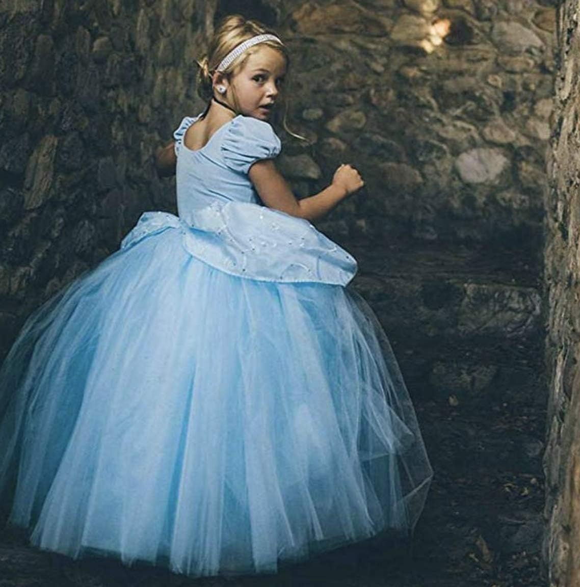 **Princess Dress for Girls - Elegant Birthday Party & Halloween Costume - Fairy Tale Cosplay Dress Up for Kids - Perfect for Dress-Up, Role Play & Special Events**