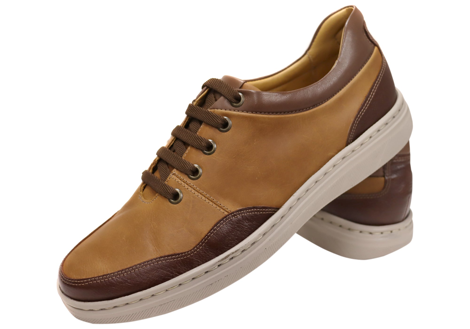 Opananken Jonny Men's Comfortable Brazilian Leather Lace Up Shoes - Casual & Dress Wear for Work, Travel & Everyday Use