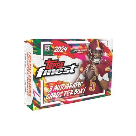 2024 Topps Finest Football Trading Cards Hobby Box - Premium Collectible Cards for NFL Fans, Fantasy Sports & Card Breakers | Perfect for Sports Memorabilia Collections, Investment & Trading Card Games