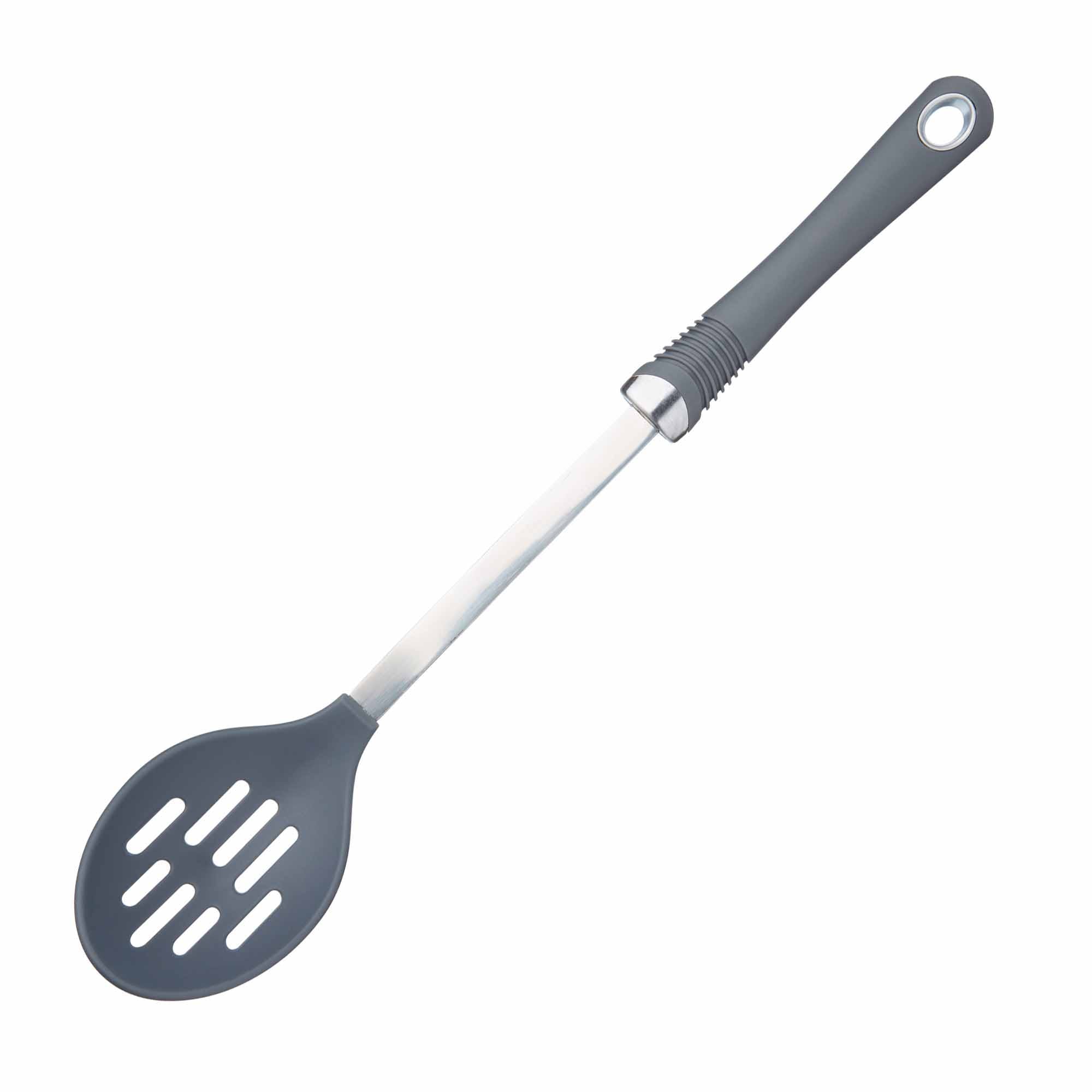 KitchenCraft Professional Nylon Slotted Spoon with Soft Grip Handle - Durable Cooking Utensil for Stirring, Serving & Draining - Perfect for Pasta, Soup & Salad