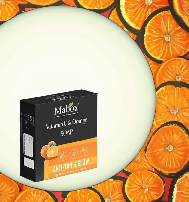Organic Vitamin C & Saffron Handmade Soap with Orange and Sandalwood - Natural Skin Cleanser for Brightening & Moisturizing - Perfect for Daily Face & Body Care, Spa Treatment & Gift Sets