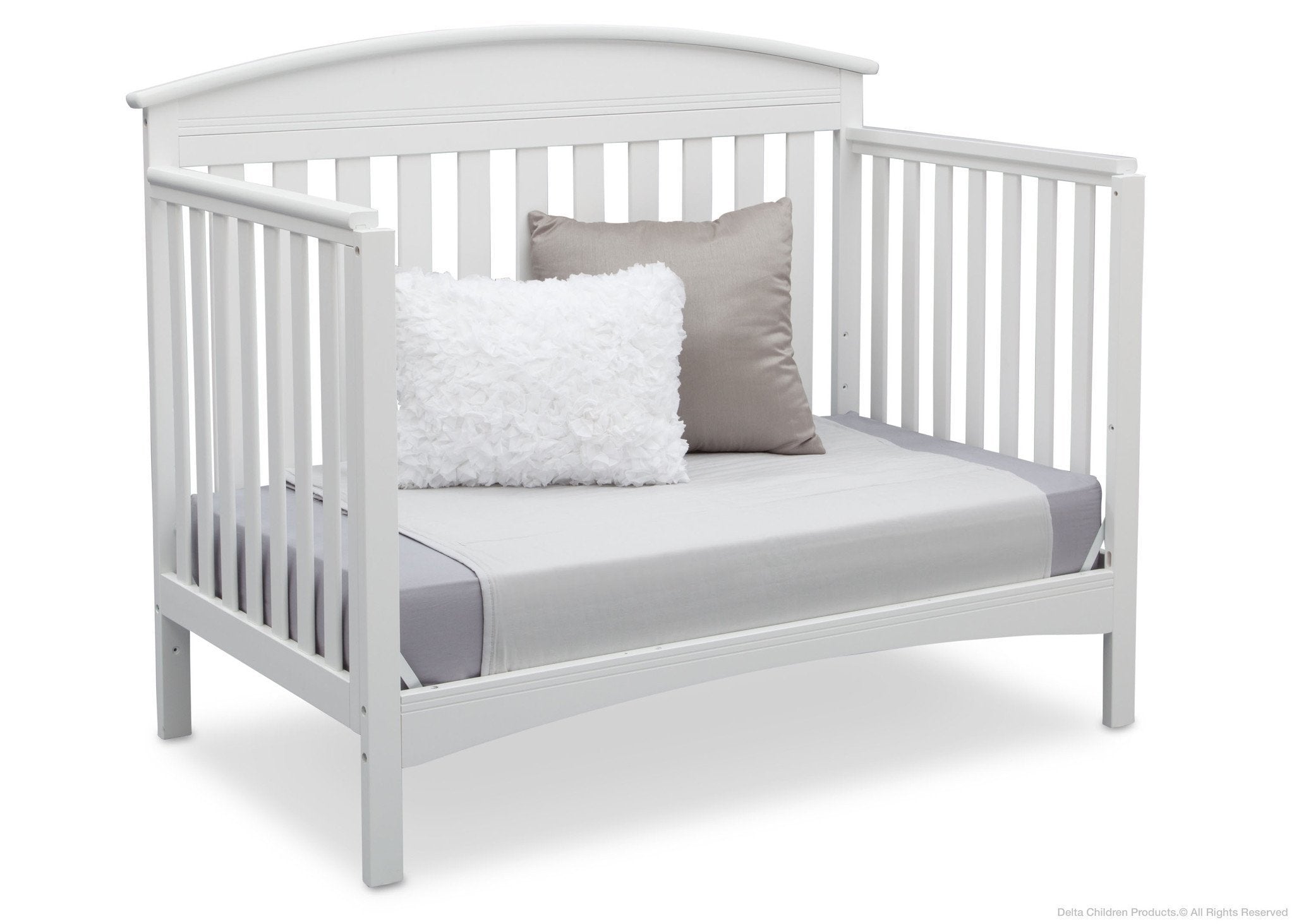 Abby 4-in-1 Convertible Baby Crib - Toddler Bed, Daybed & Full-Size Bed | Safe & Stylish Nursery Furniture for Newborns to Teens | Perfect for Bedrooms, Daycare & Guest Rooms