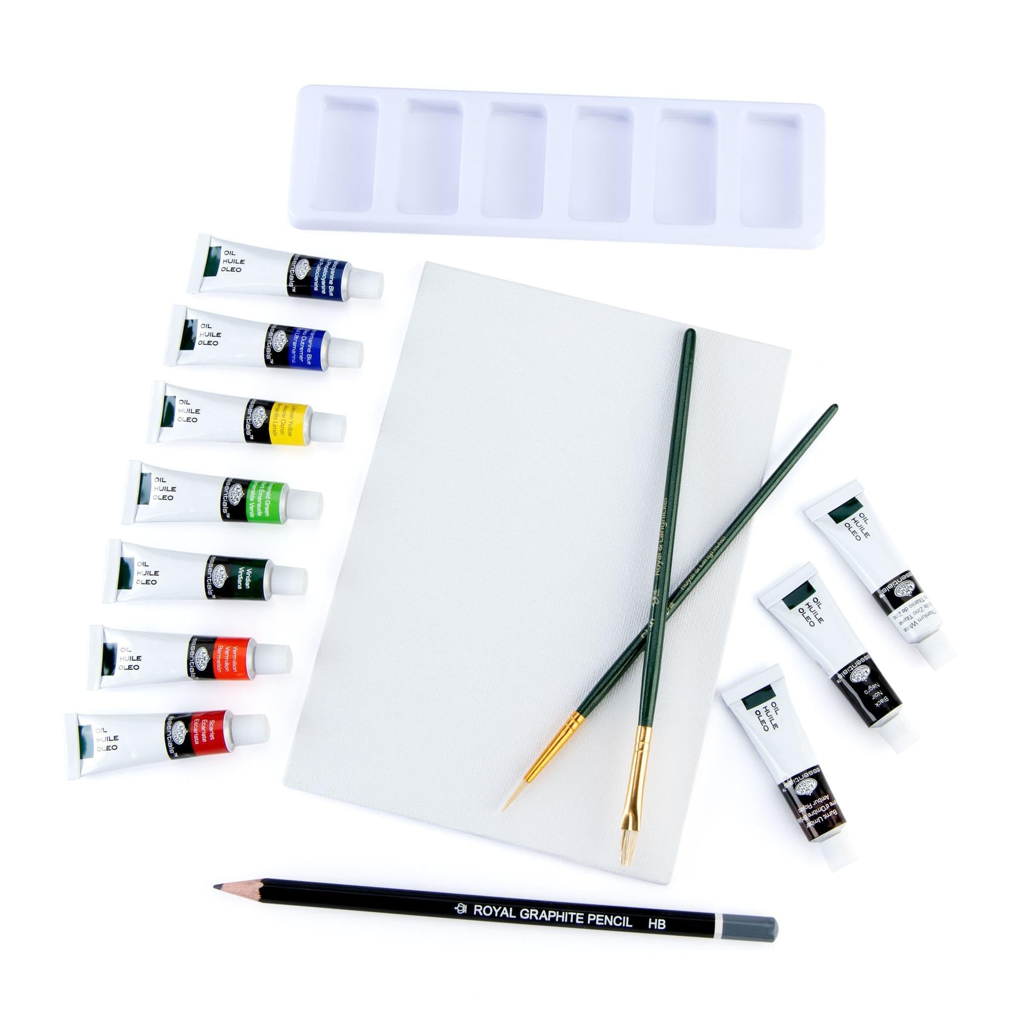 Royal & Langnickel Essentials Oil Color Artist Set - 24 Premium Oil Paints for Professional & Beginner Artists - Perfect for Canvas Painting, Portraits & Landscapes