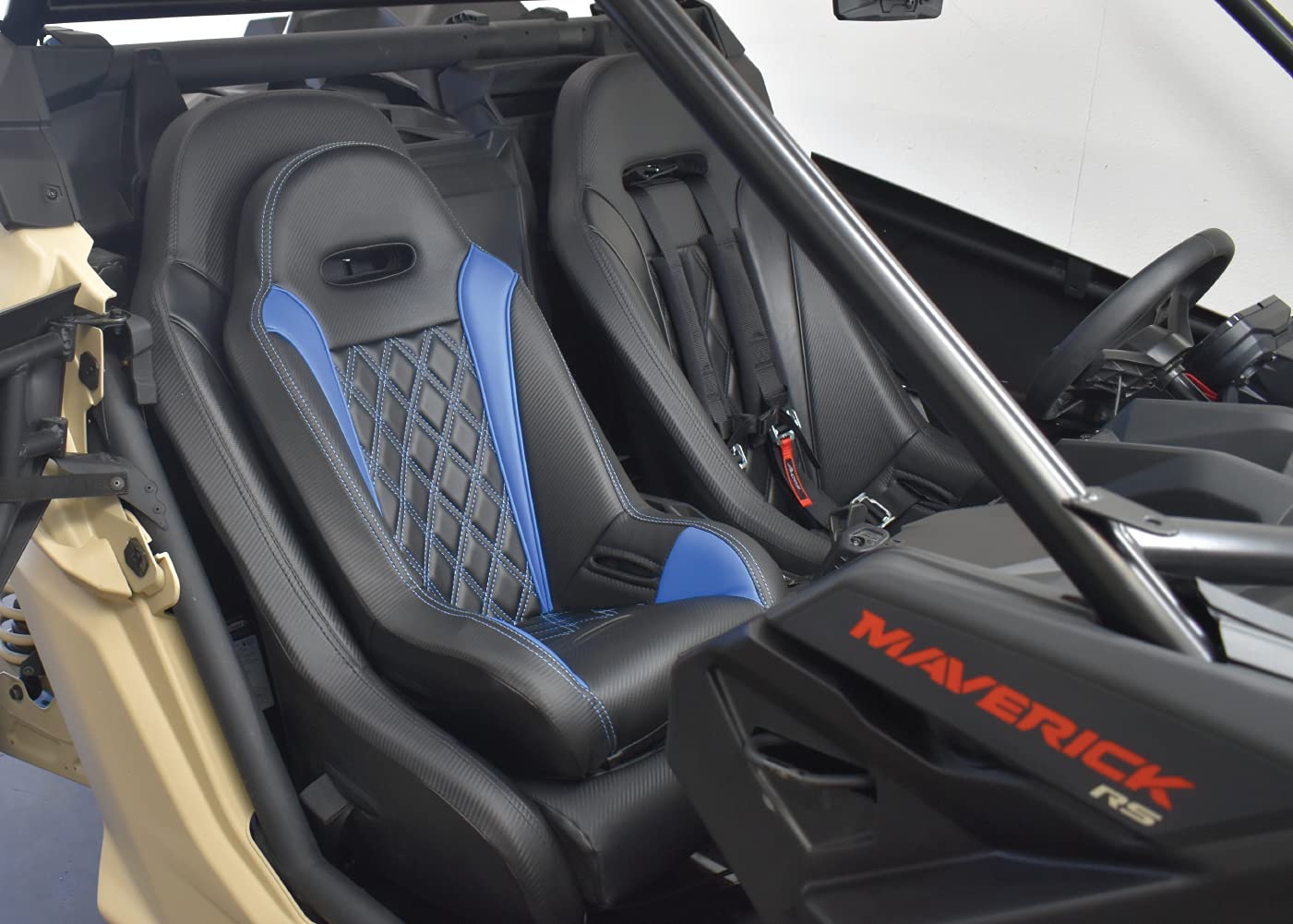UTV Junior Seat - Universal Fit for Stock & Aftermarket Seats - Blue with Black 5-Point Harness - Safe Off-Roading for Kids - Perfect for Youth ATV, Side-by-Side & UTV Adventures